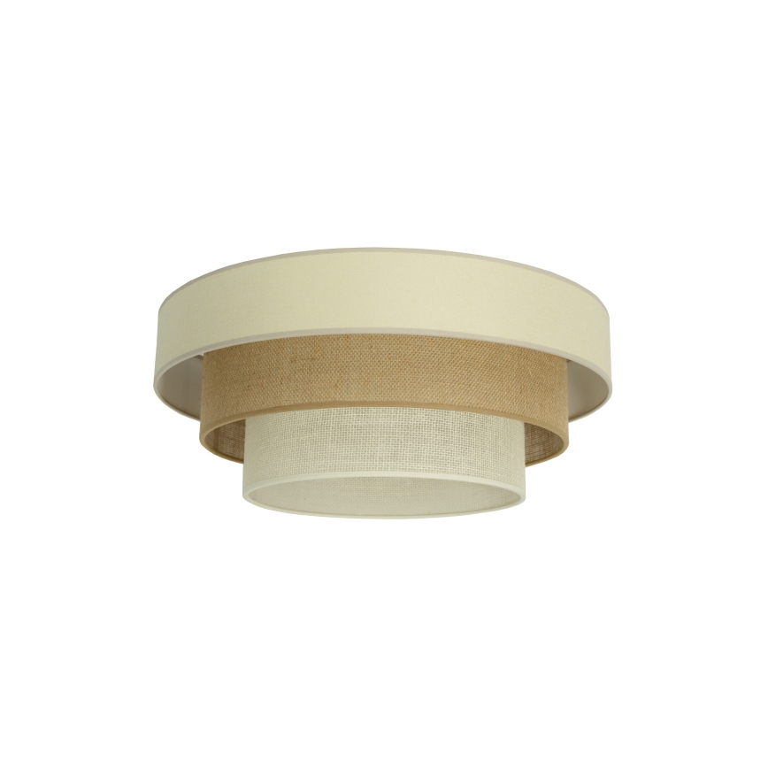 Lampa sufitowa WENTA 1xE27/60W/230V śr. 50 cm beżowa/juta