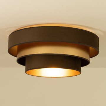 Lampa sufitowa WENTA 1xE27/60W/230V śr. 50 cm brązowo-złota
