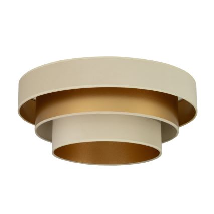 Lampa sufitowa WENTA 1xE27/60W/230V Ø 50 cm beżowa/złota