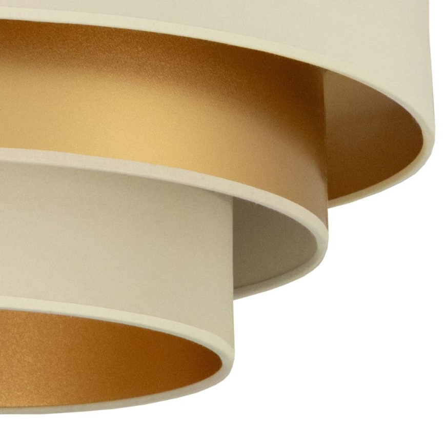 Lampa sufitowa WENTA 1xE27/60W/230V Ø 50 cm beżowa/złota