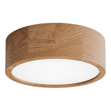 Lampa sufitowa z czujnikiem CLEO 2xE27/24W/230V, śr. 27,5 cm, dąb