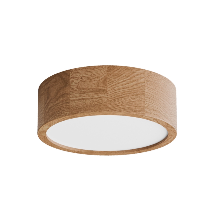 Lampa sufitowa z czujnikiem CLEO 2xE27/24W/230V, śr. 27,5 cm, dąb