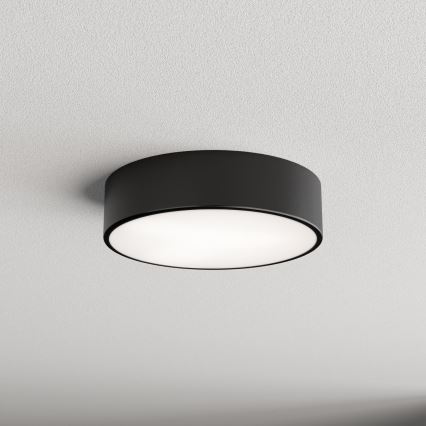 Lampa sufitowa CLEO z czujnikiem ruchu i zmierzchu, 2xE27/24W/230V, średnica 30 cm, czarna