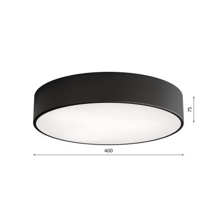 Lampa sufitowa z czujnikiem ruchu i zmierzchu CLEO 3xE27/24W/230V Ø 40 cm czarna