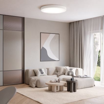 Lampa sufitowa z czujnikiem ruchu i zmierzchu CLEO 6xE27/24W/230V śr. 80 cm biała