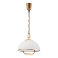 Lampa sufitowa z regulacją wysokości RAMONA 1xE27/60W/230V beżowa/jasnobrązowa/sosna