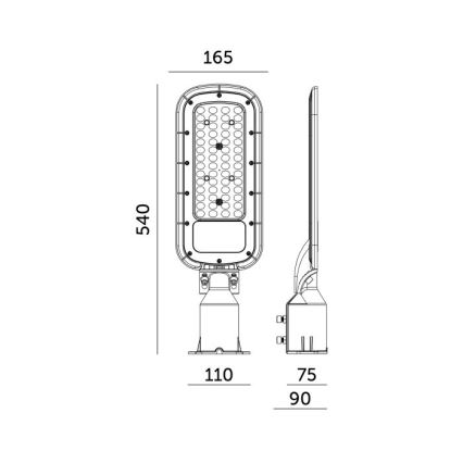 Lampa uliczna LED BRELUXO 150W/230V 4000K IP65
