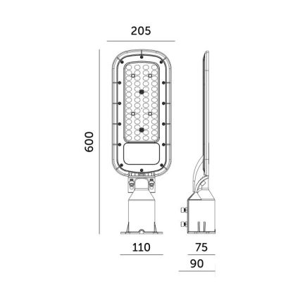 Lampa uliczna LED BRELUXO LED/200W/230V 4000K IP65