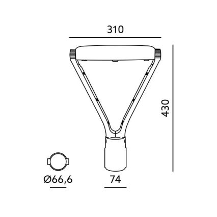 Lampa uliczna LED NEXPARK LED/30/40/60W/230V 3000/4000/6500K IP66