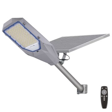 Lampa uliczna LED ściemnialna z czujnikiem zmierzchu i panelem solarnym LED/200W/20000 mAh 6500K IP65 szara
