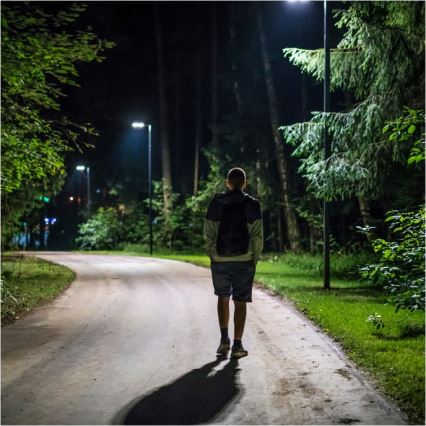 Ściemnialna solarna lampa uliczna LED z czujnikiem URBI LED/11W/3,2V 6500K 15000 mAh IP54 + zdalne sterowanie