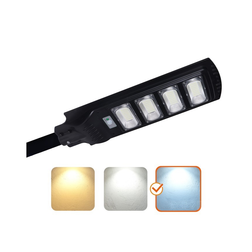 Ściemnialna solarna lampa uliczna LED z czujnikiem URBI LED/11W/3,2V 6500K 15000 mAh IP54 + zdalne sterowanie