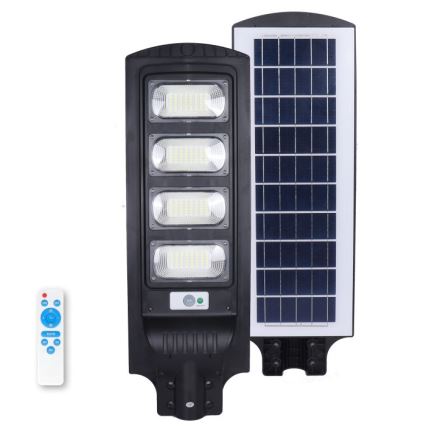 Ściemnialna solarna lampa uliczna LED z czujnikiem URBI LED/11W/3,2V 6500K 15000 mAh IP54 + zdalne sterowanie