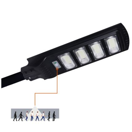 Ściemnialna solarna lampa uliczna LED z czujnikiem URBI LED/11W/3,2V 6500K 15000 mAh IP54 + zdalne sterowanie