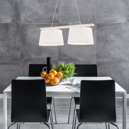 Lampa wisząca na linkach AIDA 2xE27/60W/230V dąb