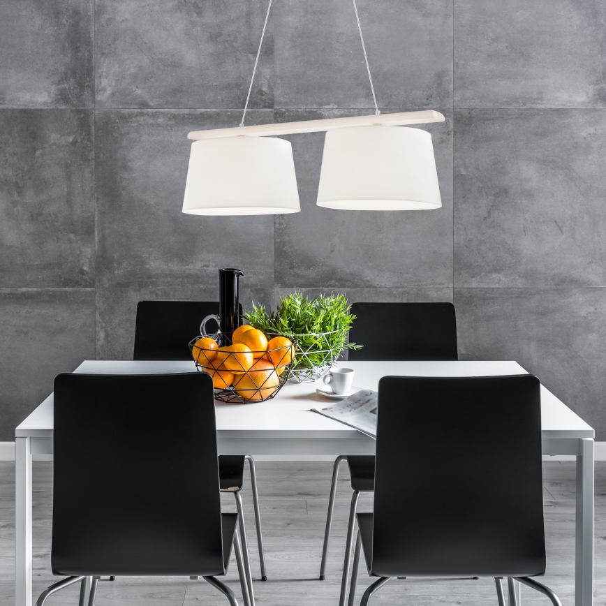 Lampa wisząca na linkach AIDA 2xE27/60W/230V dąb