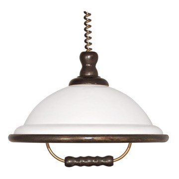 Lampa wisząca AKRYL DR 1xE27/15W biały/wenge