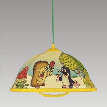 Lampa wisząca AKRYL DZ 1xE27/15W zwierzęta/żółty
