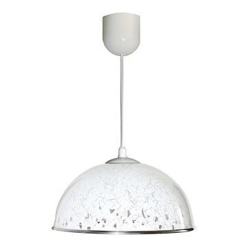 Lampa wisząca AKRYL KS 1xE27/15W białe żyły