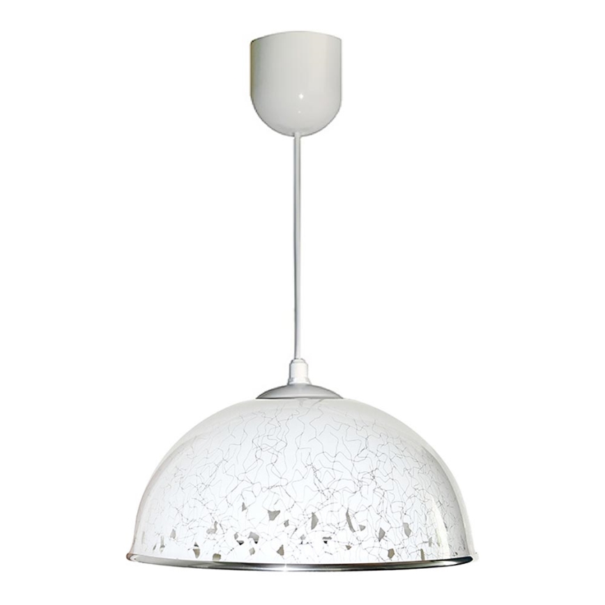 Lampa wisząca AKRYL KS 1xE27/15W białe żyły