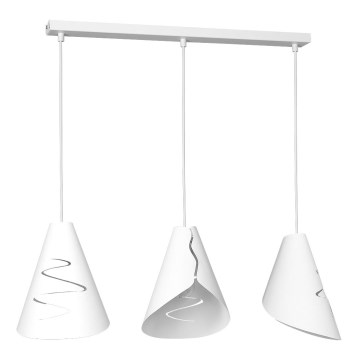Lampa wisząca ALANA 3xE27/60W biała