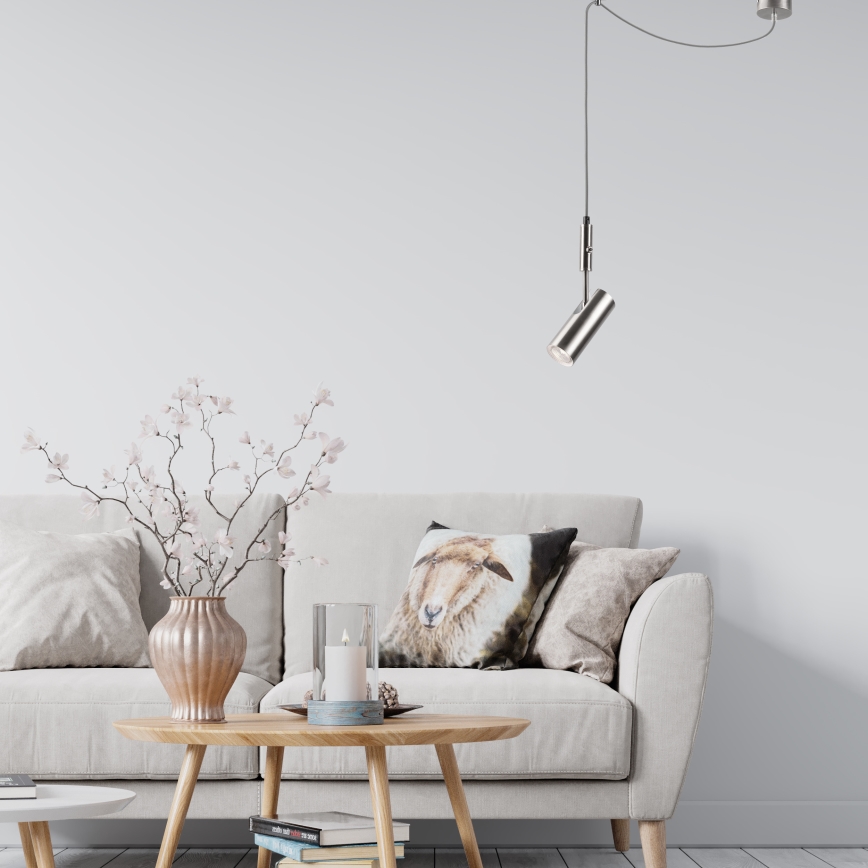 Lampa wisząca na linkach ALMA 1xGU10/35W/230V chrom