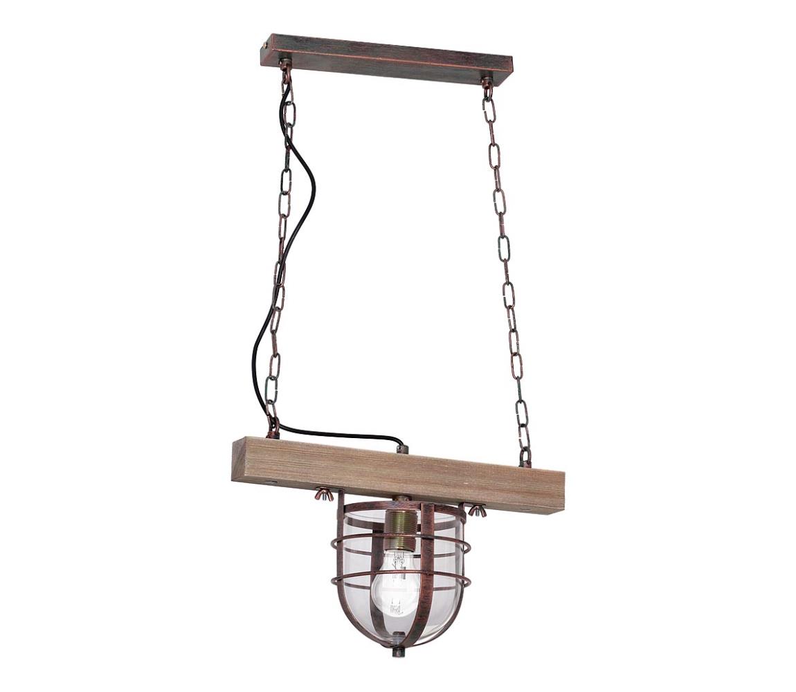 Lampa wisząca ANDER 1xE27/60W/230V jasnobrązowa