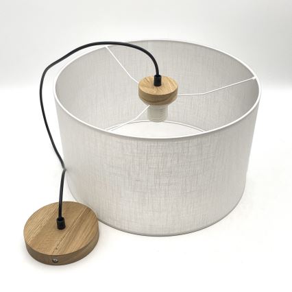 Lampa wisząca na linku ANTONIO 1xE27/60W/230V dąb