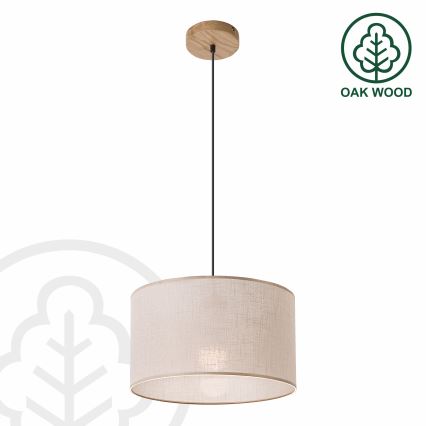 Lampa wisząca na linku ANTONIO 1xE27/60W/230V dąb