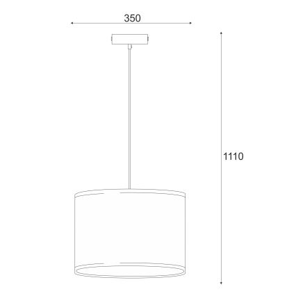 Lampa wisząca na linku ANTONIO 1xE27/60W/230V buk