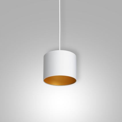 Lampa wisząca na linkach ARDEN 1xE27/60W/230V śr. 18 cm biała/złota