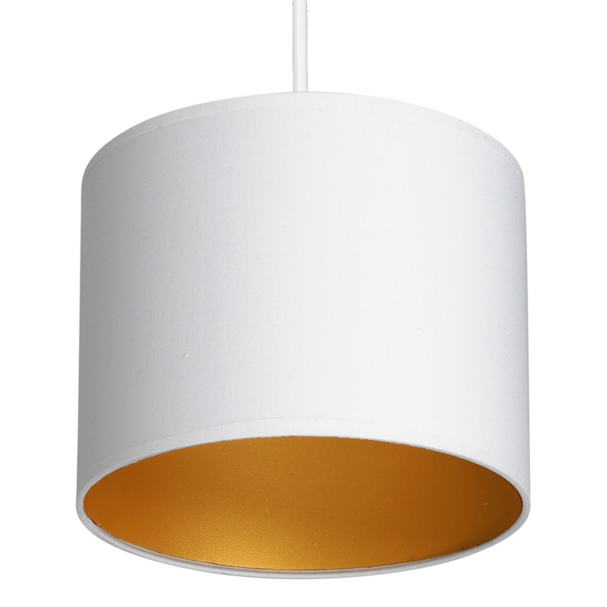 Lampa wisząca na linkach ARDEN 1xE27/60W/230V śr. 18 cm biała/złota