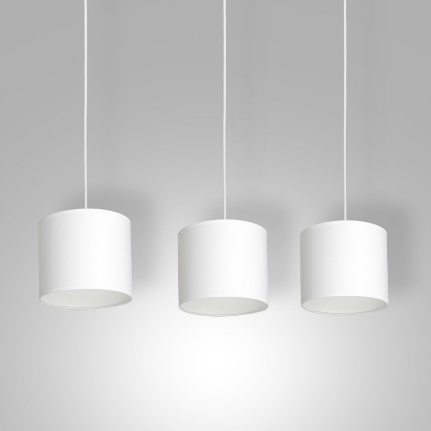 Lampa wisząca na linkach ARDEN 3xE27/60W/230V biała