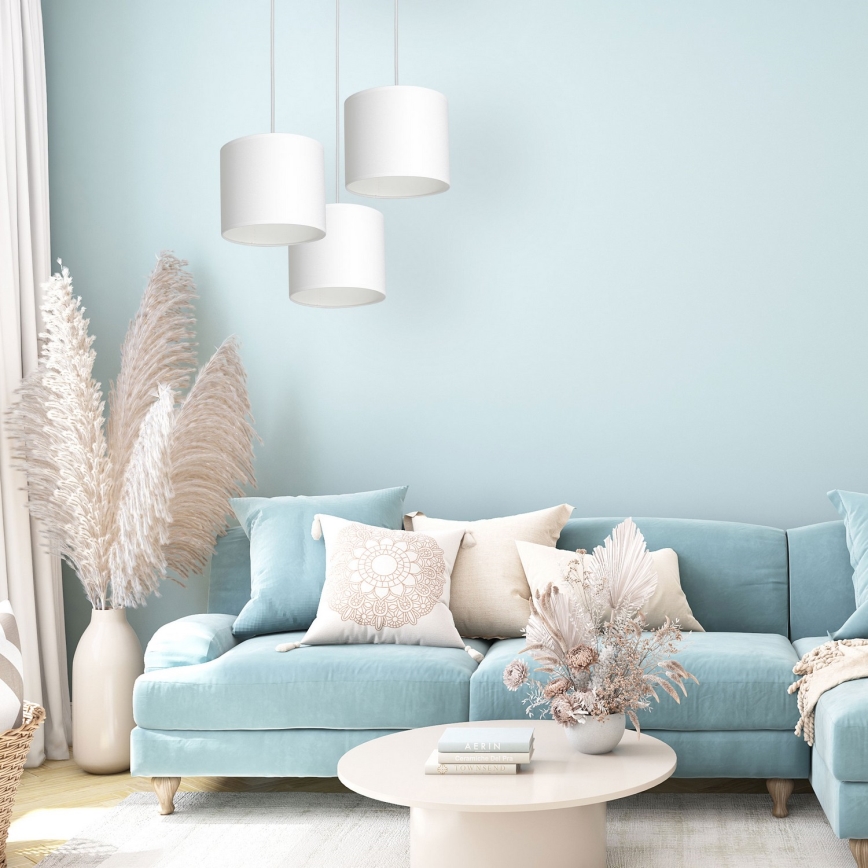 Lampa wisząca na linkach ARDEN 3xE27/60W/230V biała