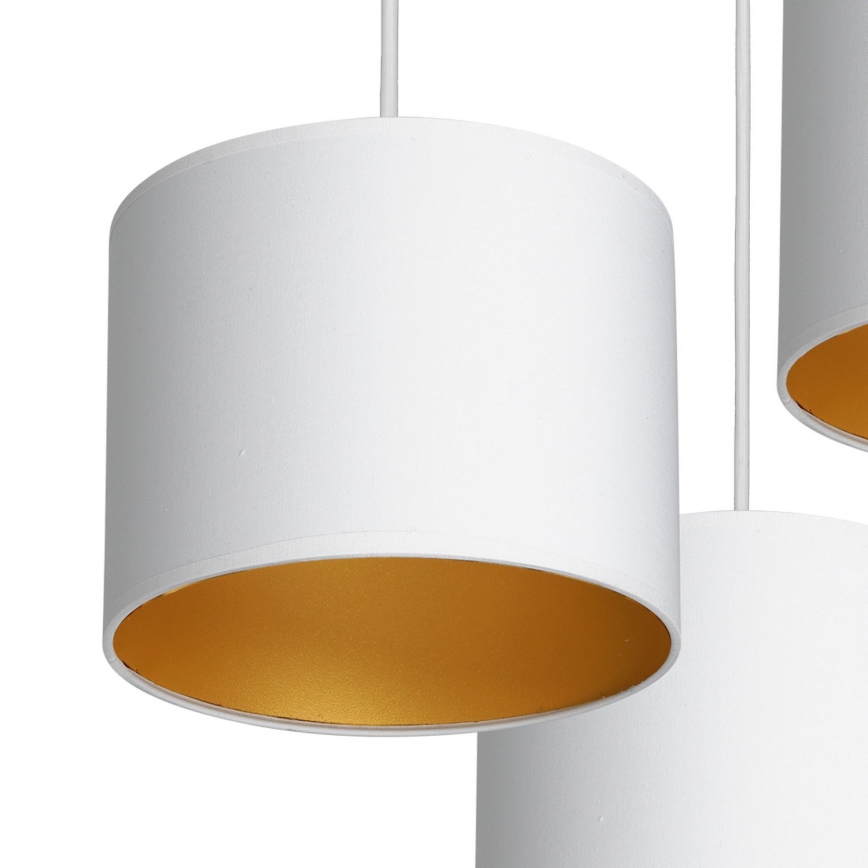 Lampa wisząca na linkach ARDEN 3xE27/60W/230V biała/złota