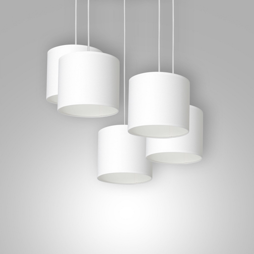 Lampa wisząca na linkach ARDEN 5xE27/60W/230V biała