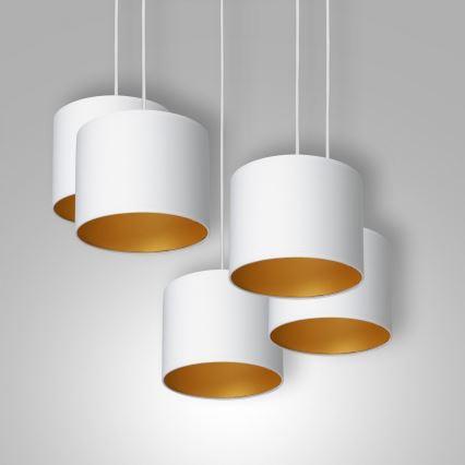 Żyrandol na linkach ARDEN 5xE27/60W/230V biały/złoty