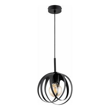 Lampa wisząca ASANI na lince 1xE27/15W/230V czarna