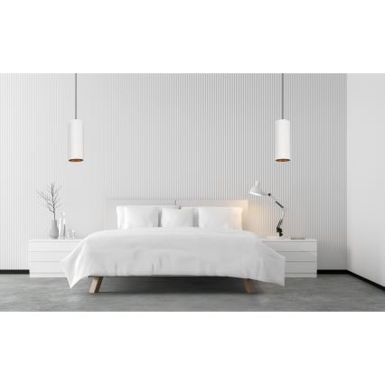 Lampa wisząca na linkę AVALO 1xE27/60W/230V biała/miedziana