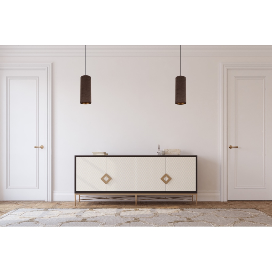 Lampa wisząca na linku AVALO 1xE27/60W/230V brązowa/miedziana