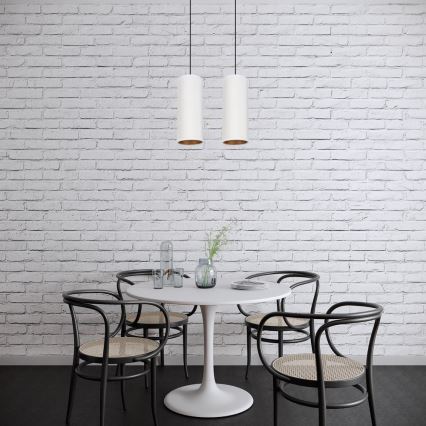 Lampa wisząca na linkach AVALO 2xE27/60W/230V biała/miedziana