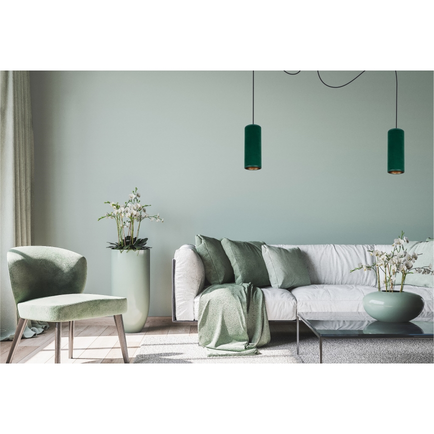 Lampa wisząca na linkach AVALO 2xE27/60W/230V pająk zielony/miedziany