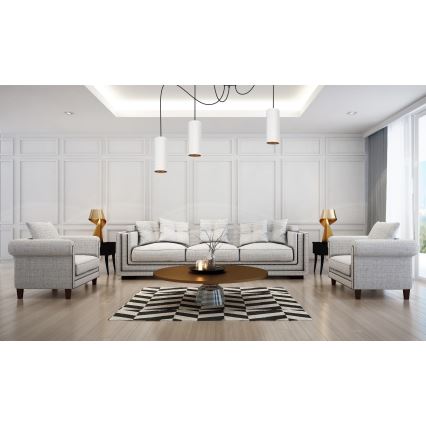 Lampa wisząca na linkach AVALO 3xE27/60W/230V biała/miedziana