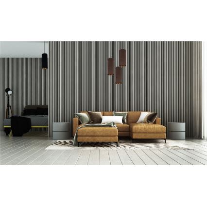 Lampa wisząca na linkach AVALO 3xE27/60W/230V śr. 35 cm brązowa/miedziana