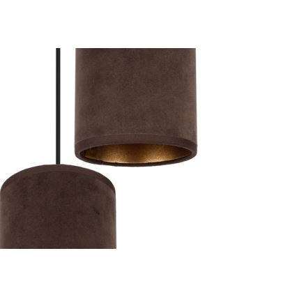 Lampa wisząca na linkach AVALO 3xE27/60W/230V śr. 35 cm brązowa/miedziana