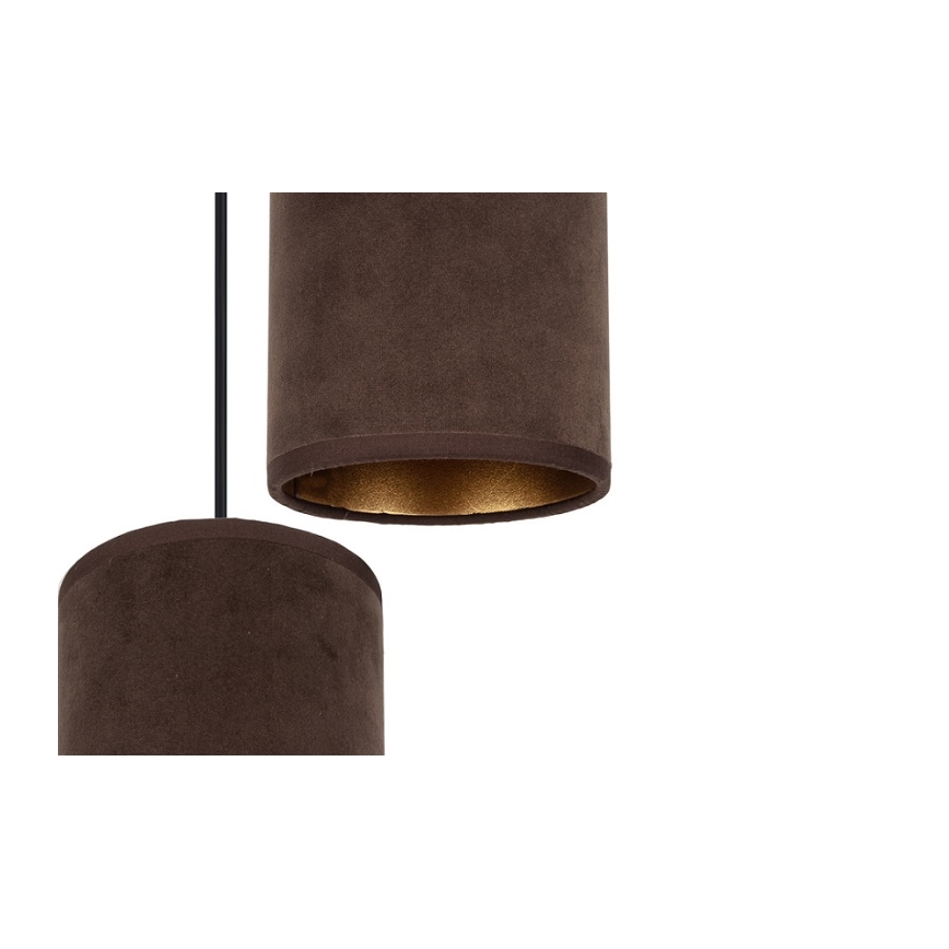 Lampa wisząca na linkach AVALO 3xE27/60W/230V śr. 35 cm brązowa/miedziana