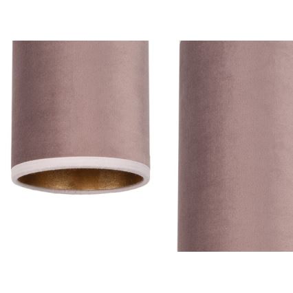 Lampa wisząca na linkach AVALO 3xE27/60W/230V różowa/miedziana