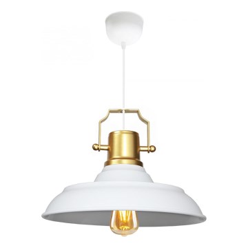 Lampa wisząca AYD 1xE27/40W/230V biała/złota
