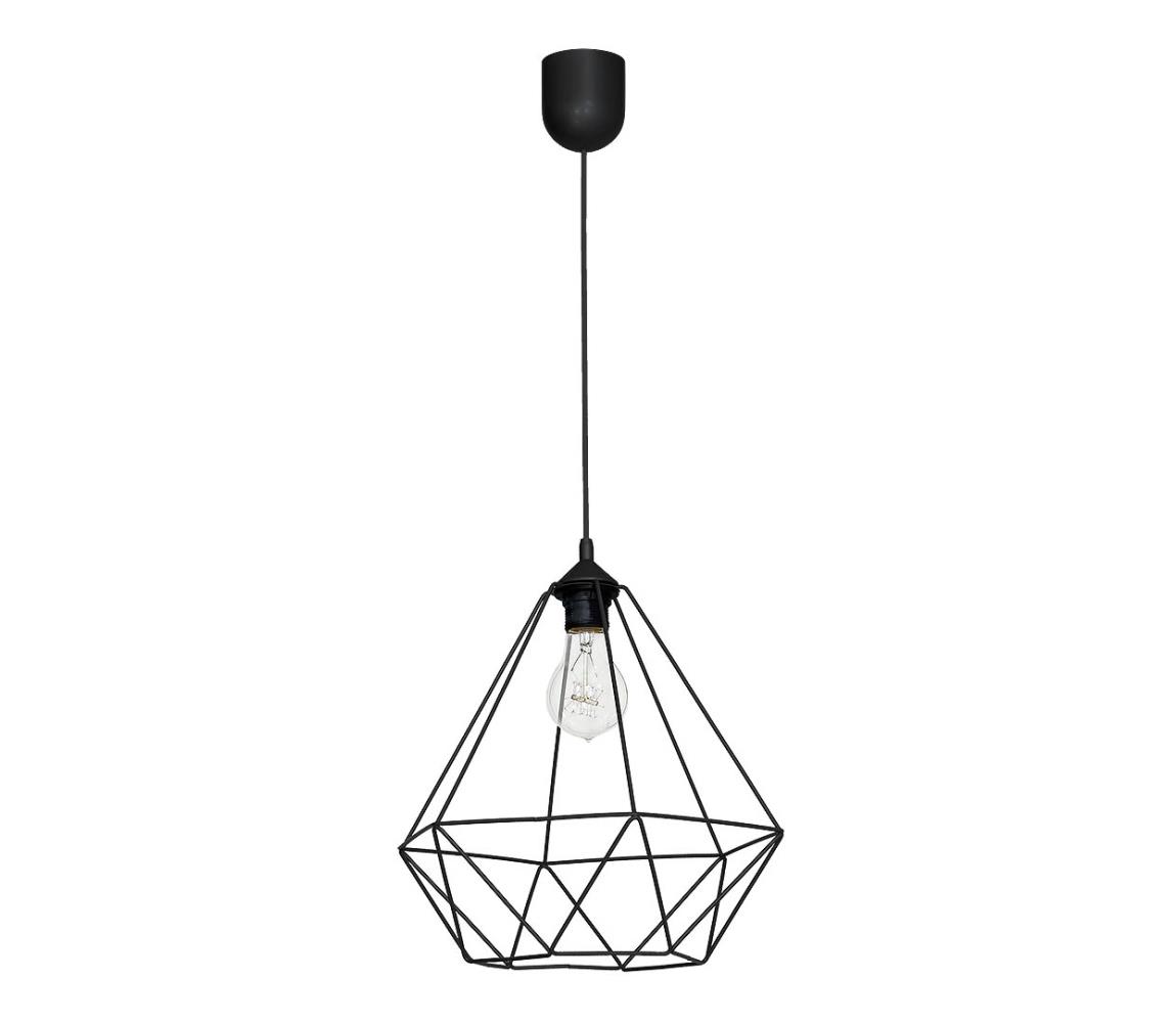 Lampa wisząca BASKET 1xE27/60W/230V czarny