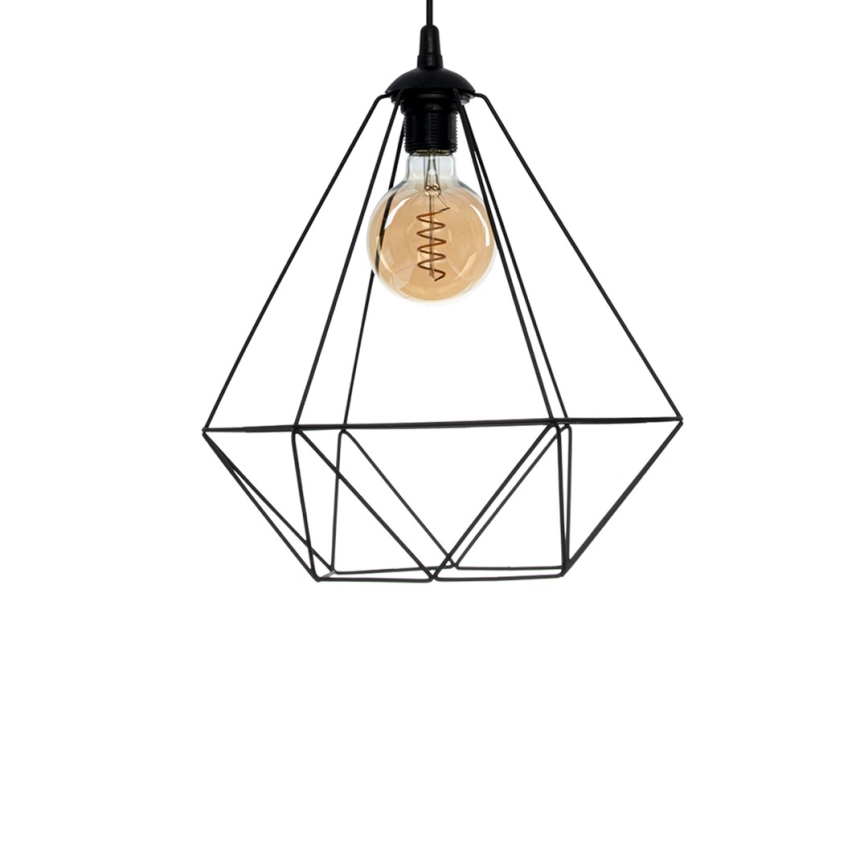 Lampa wisząca BASKET 1xE27/60W/230V czarny